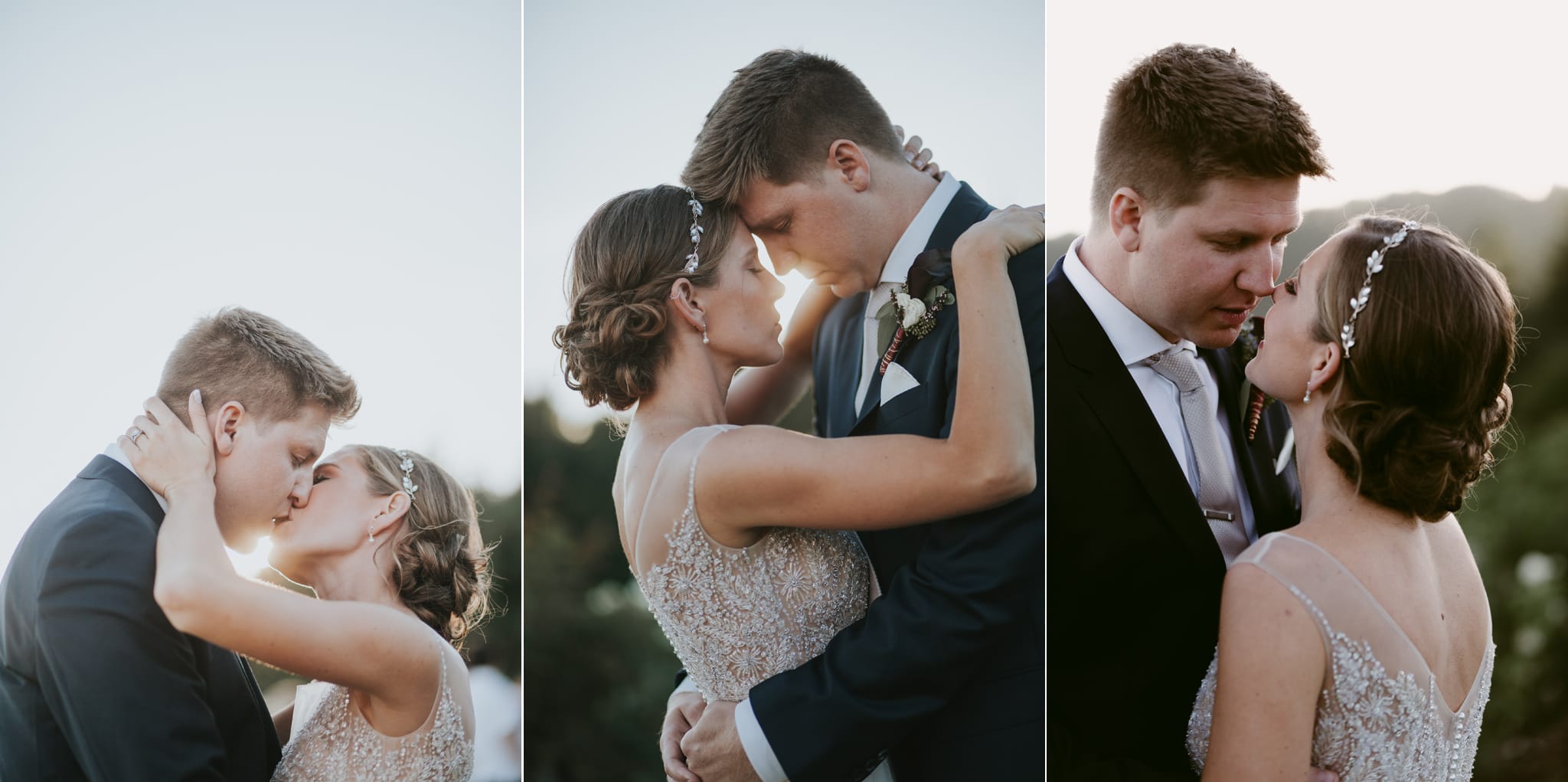 bride and groom sunset portraits intimate sweet Youngberg Hill Wedding Portland Wedding Photographer Marcela Pulido