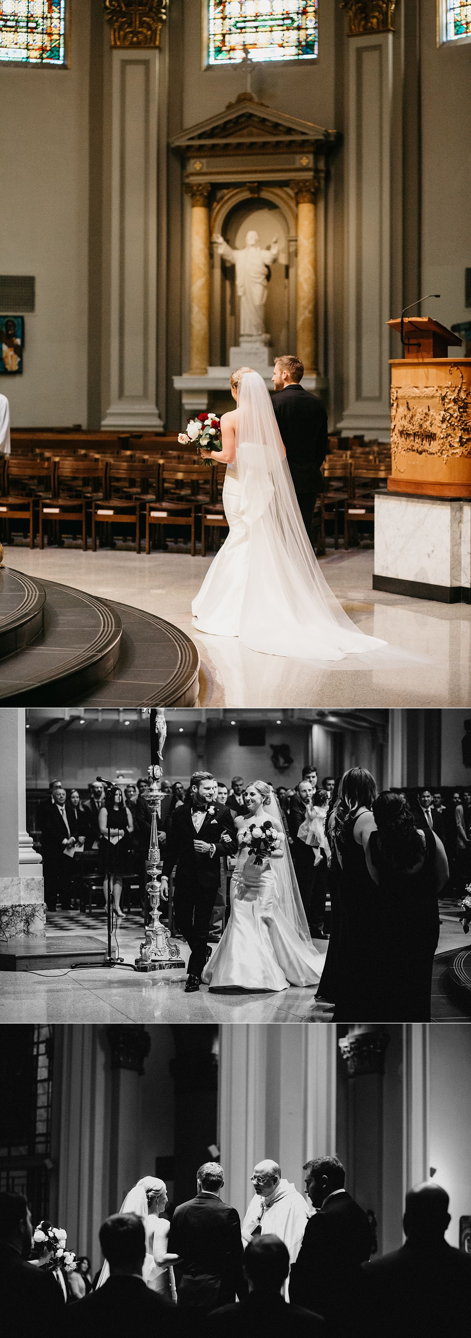 St James Cathedral Catholic wedding ceremony 415 Westlake Wedding by Marcela Pulido Seattle Wedding Photographer