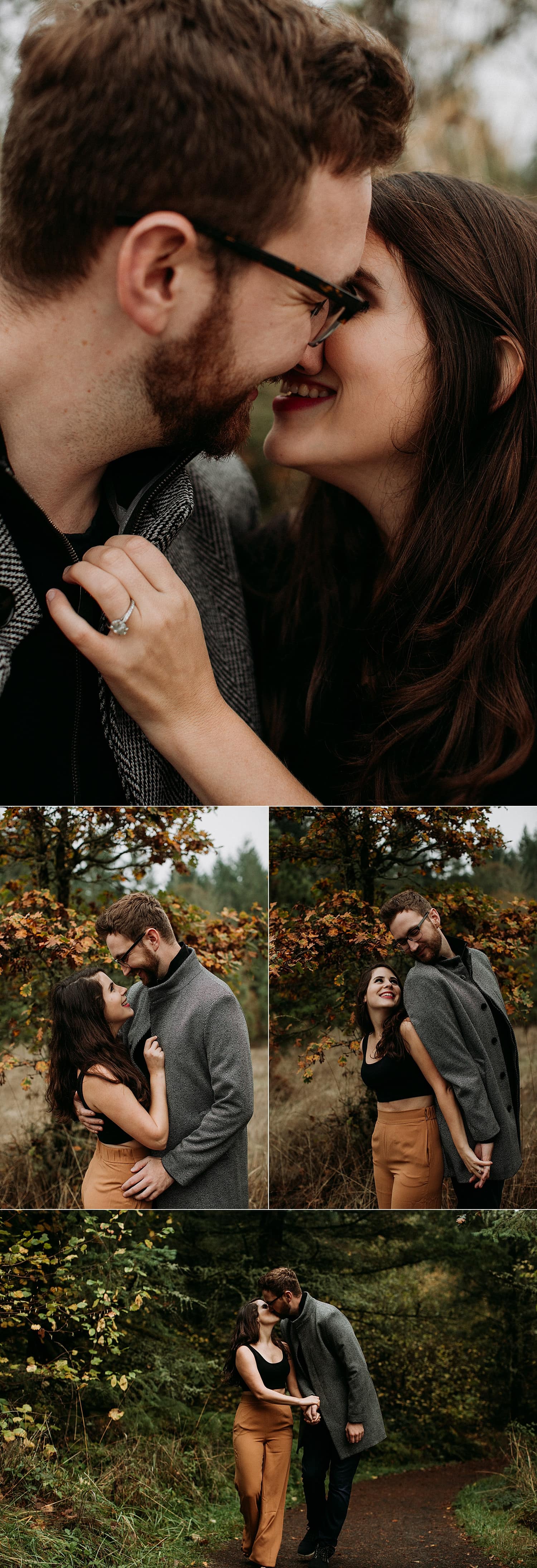 cute posing ideas for an engagement session Cooper Mountain Engagement session by Portland engagement photographer Marcela Pulido