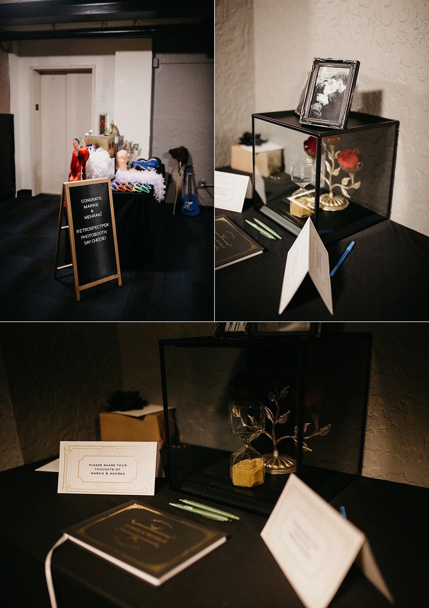 retrospect pdx photo booth Melody Ballroom wedding by Marcela Pulido Photography