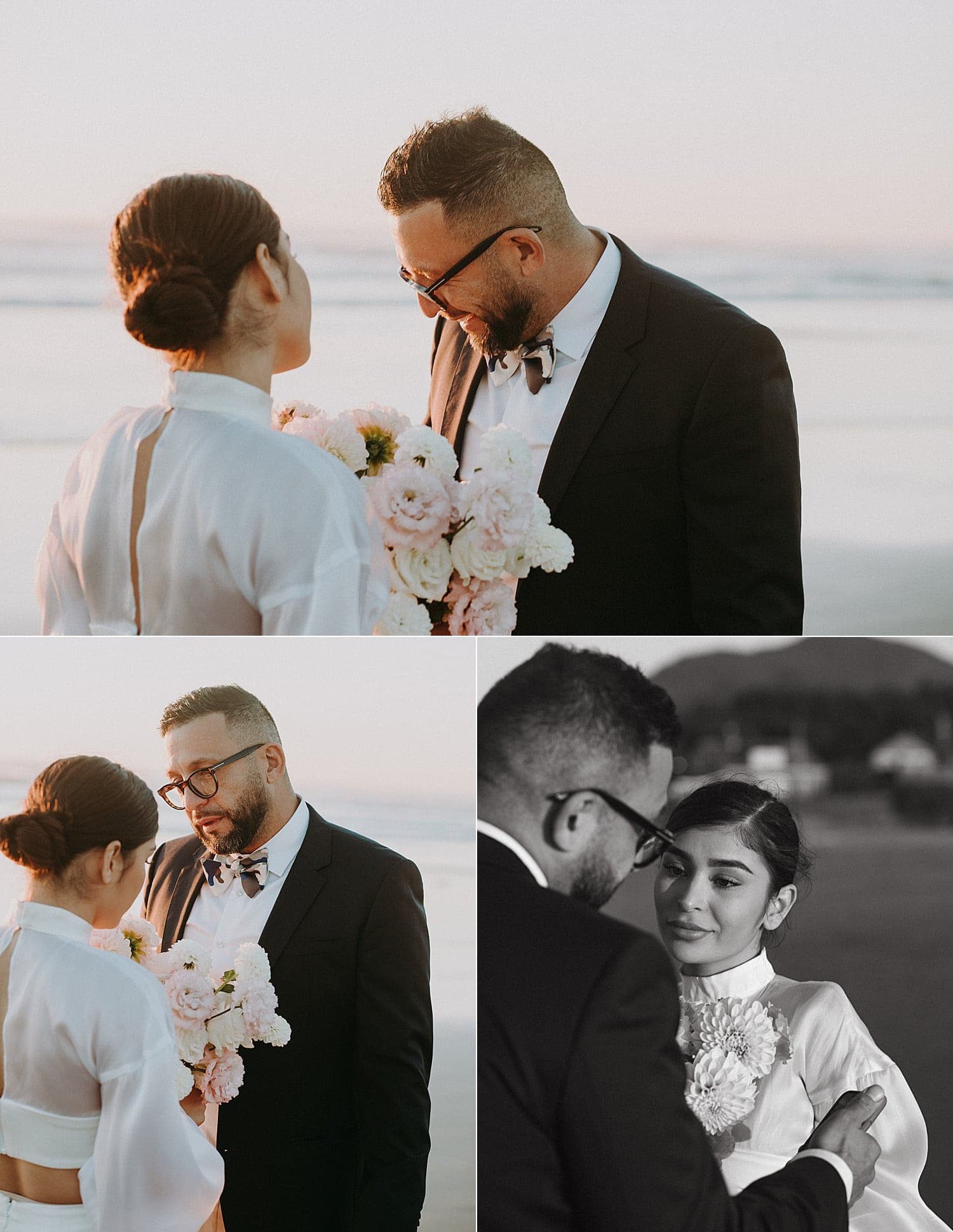 emotive and emotional photos of newlywed couple during their vows captured by marcela pulido portland oregon wedding photographer